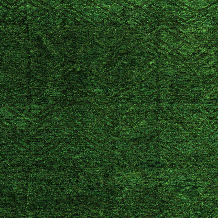 Square Machine Washable Abstract Green Modern Area Rugs, wshabs4607grn