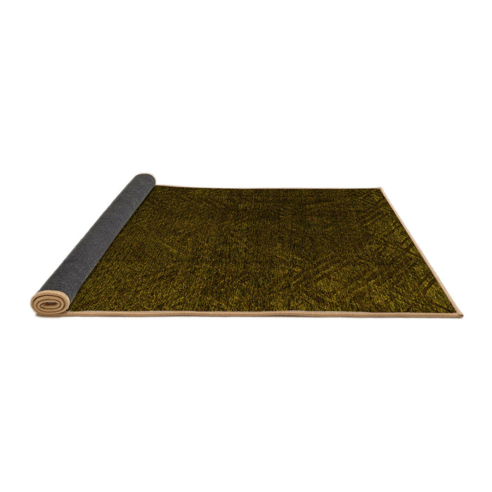 Sideview of Abstract Yellow Modern Rug, abs4607yw