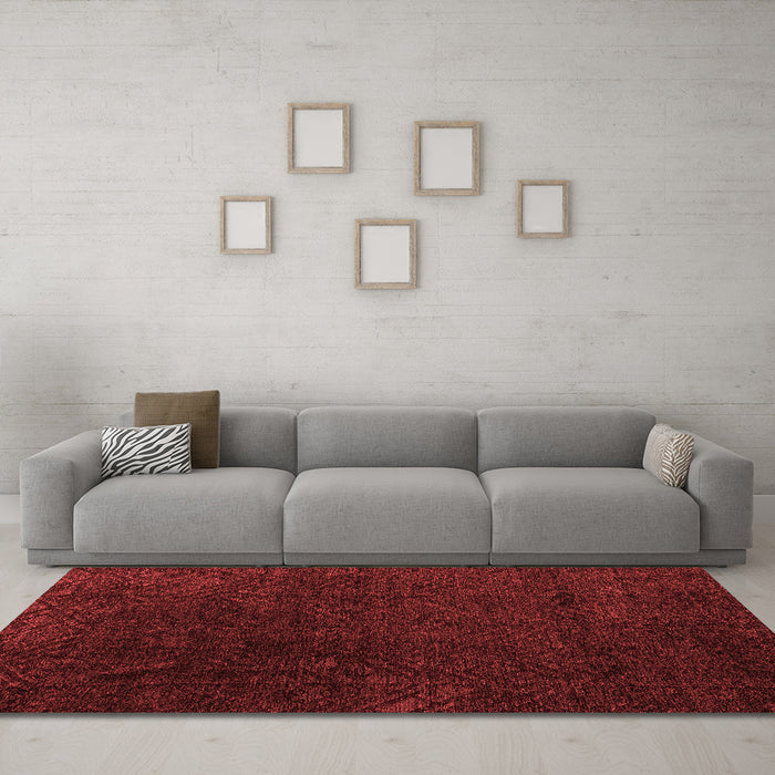 Modern Red Washable Rugs