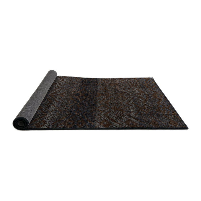 Sideview of Abstract Black Modern Rug, abs4608