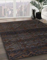 Abstract Black Modern Rug, abs4608