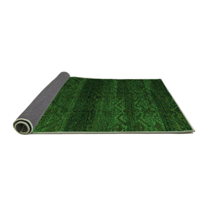 Sideview of Abstract Green Modern Rug, abs4608grn