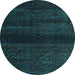 Round Machine Washable Abstract Light Blue Modern Rug, wshabs4608lblu