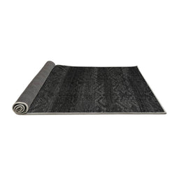 Sideview of Abstract Gray Modern Rug, abs4608gry