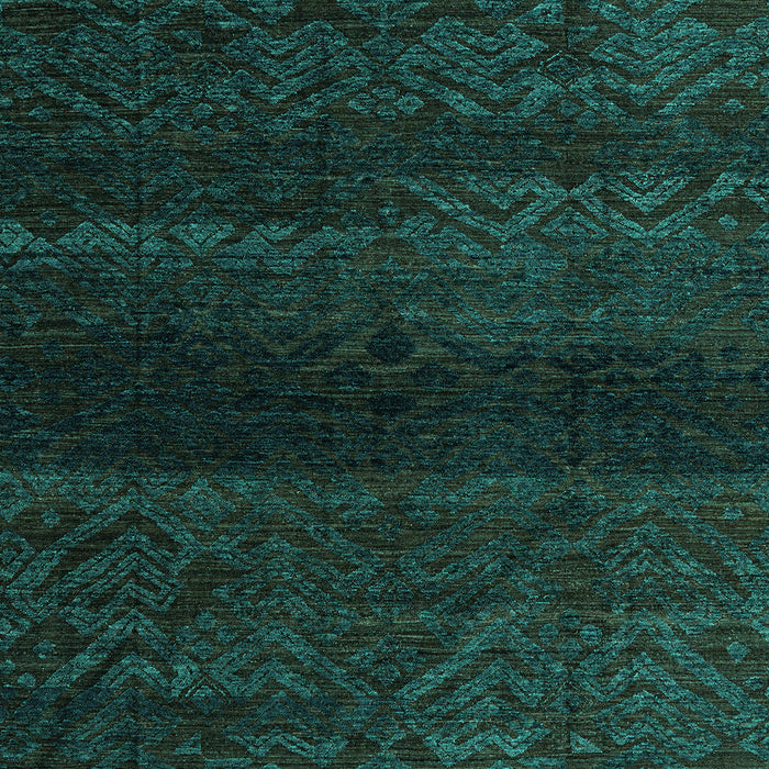 Machine Washable Abstract Turquoise Modern Area Rugs, wshabs4608turq