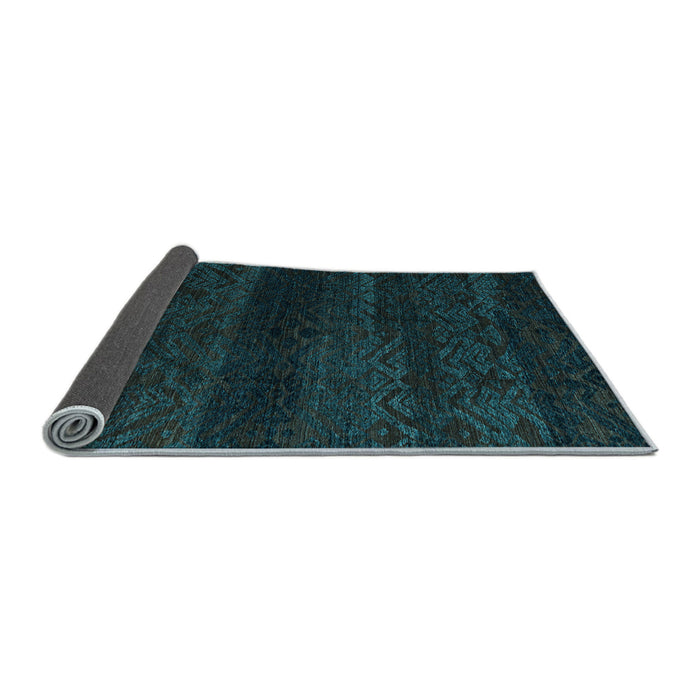 Sideview of Abstract Light Blue Modern Rug, abs4608lblu