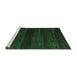 Sideview of Machine Washable Abstract Emerald Green Modern Area Rugs, wshabs4608emgrn