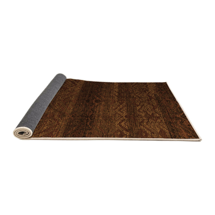 Sideview of Abstract Orange Modern Rug, abs4608org