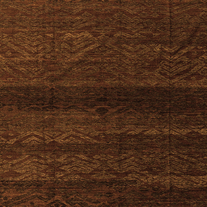 Square Machine Washable Abstract Orange Modern Area Rugs, wshabs4608org