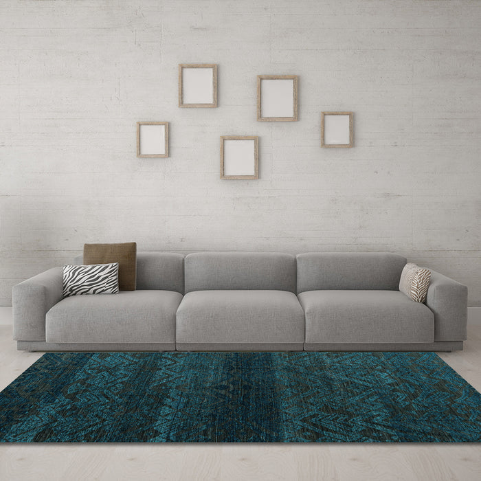Machine Washable Abstract Light Blue Modern Rug in a Living Room, wshabs4608lblu