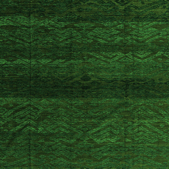 Square Machine Washable Abstract Green Modern Area Rugs, wshabs4608grn