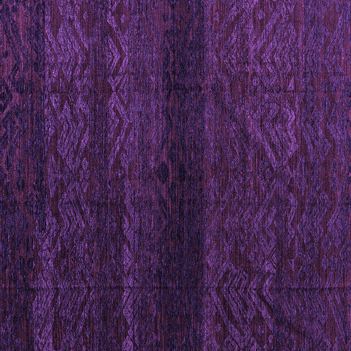 Square Machine Washable Abstract Purple Modern Area Rugs, wshabs4608pur
