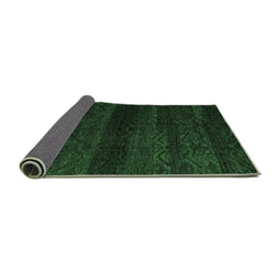 Sideview of Abstract Emerald Green Modern Rug, abs4608emgrn