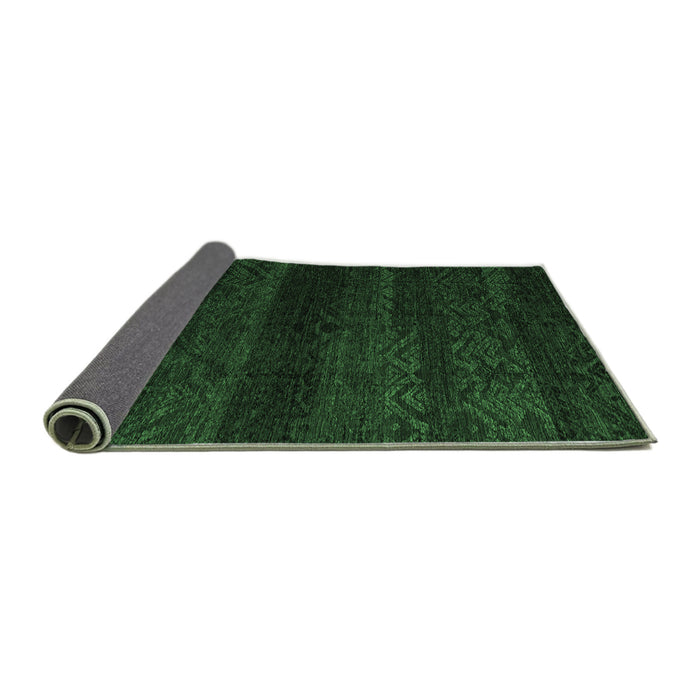 Sideview of Abstract Emerald Green Modern Rug, abs4608emgrn