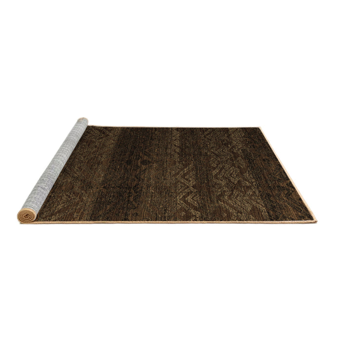 Sideview of Machine Washable Abstract Brown Modern Rug, wshabs4608brn