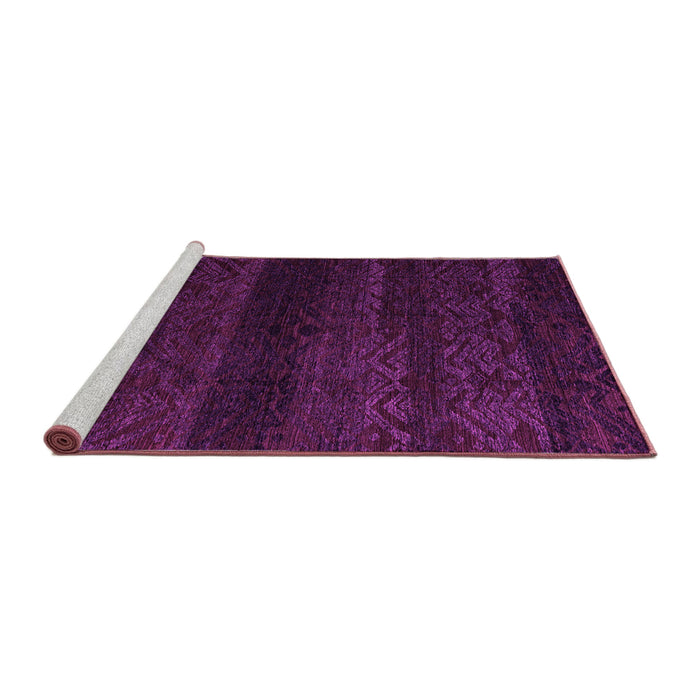 Sideview of Machine Washable Abstract Pink Modern Rug, wshabs4608pnk