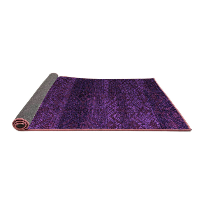 Sideview of Abstract Purple Modern Rug, abs4608pur