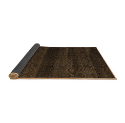 Sideview of Abstract Brown Modern Rug, abs4608brn