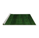 Sideview of Machine Washable Abstract Green Modern Area Rugs, wshabs4608grn