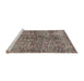 Sideview of Machine Washable Abstract Dark Brown Rug, wshabs4609