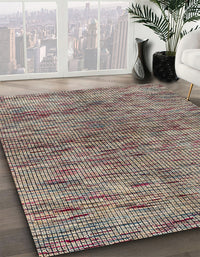 Abstract Dark Brown Modern Rug, abs4609