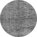 Round Machine Washable Abstract Gray Modern Rug, wshabs4609gry