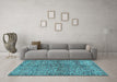 Machine Washable Abstract Light Blue Modern Rug in a Living Room, wshabs4609lblu