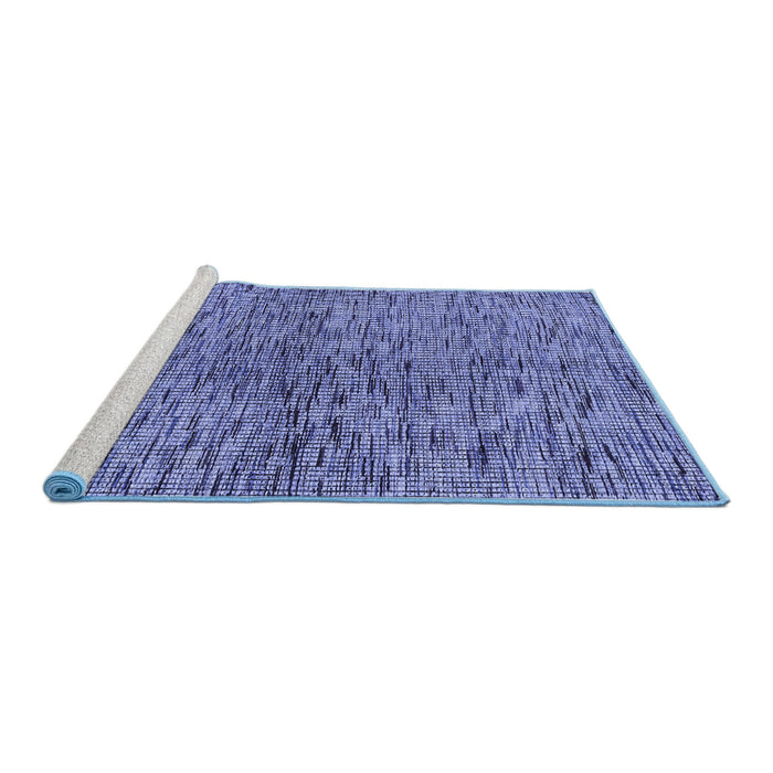 Sideview of Machine Washable Abstract Blue Modern Rug, wshabs4609blu