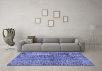 Machine Washable Abstract Blue Modern Rug, wshabs4609blu