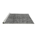 Sideview of Machine Washable Abstract Gray Modern Rug, wshabs4609gry