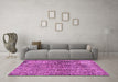 Machine Washable Abstract Pink Modern Rug in a Living Room, wshabs4609pnk