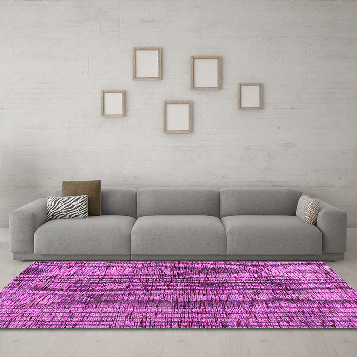Machine Washable Abstract Pink Modern Rug in a Living Room, wshabs4609pnk