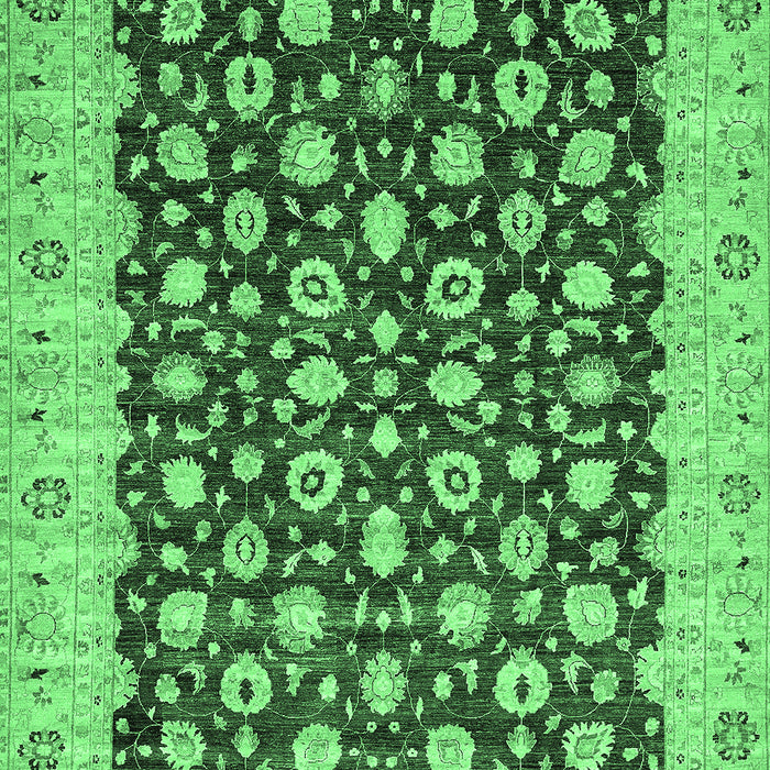 Oriental Emerald Green Traditional Rug, abs460emgrn