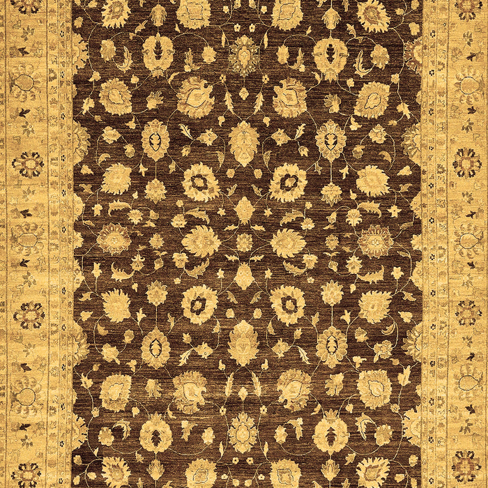 Machine Washable Oriental Brown Traditional Rug, wshabs460brn