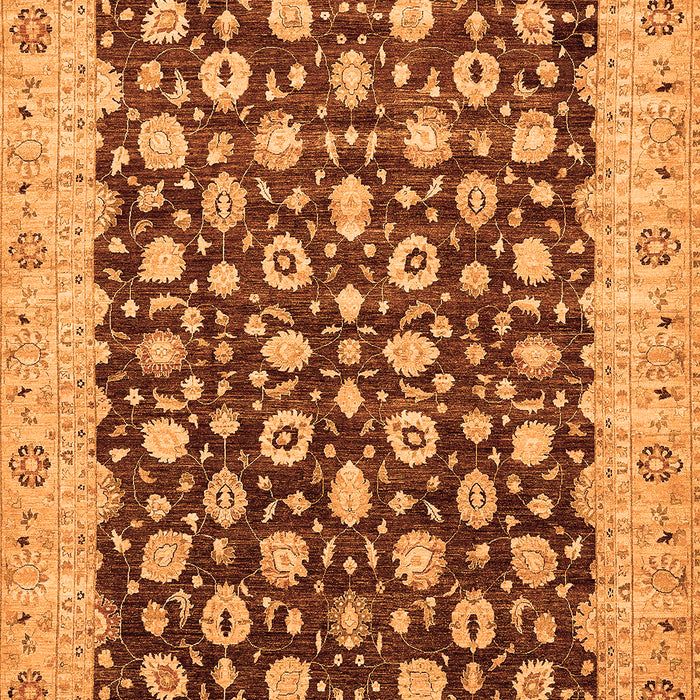 Machine Washable Oriental Orange Traditional Area Rugs, wshabs460org