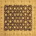 Square Oriental Brown Traditional Rug, abs460brn