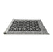 Sideview of Machine Washable Oriental Gray Traditional Rug, wshabs460gry