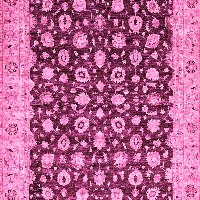 Machine Washable Oriental Pink Traditional Rug, wshabs460pnk