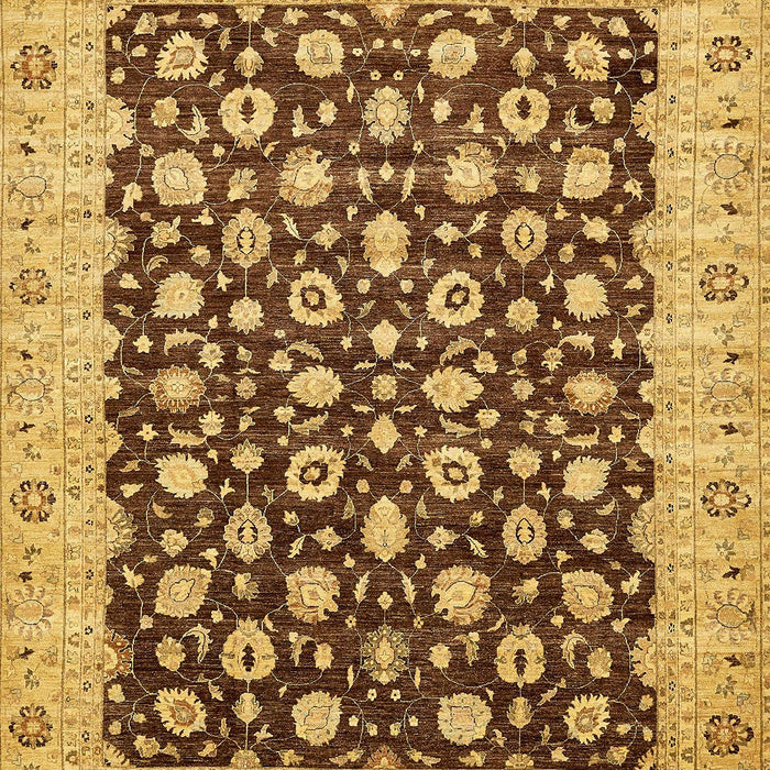 Abstract Saddle Brown Oriental Rug, abs460