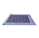 Sideview of Machine Washable Oriental Blue Traditional Rug, wshabs460blu