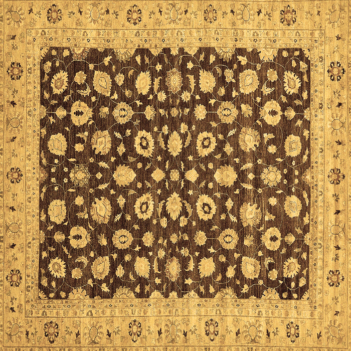 Square Machine Washable Oriental Brown Traditional Rug, wshabs460brn
