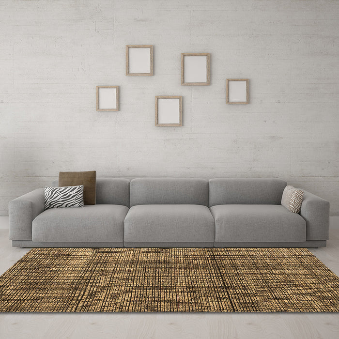 Machine Washable Abstract Brown Modern Rug in a Living Room,, wshabs4610brn