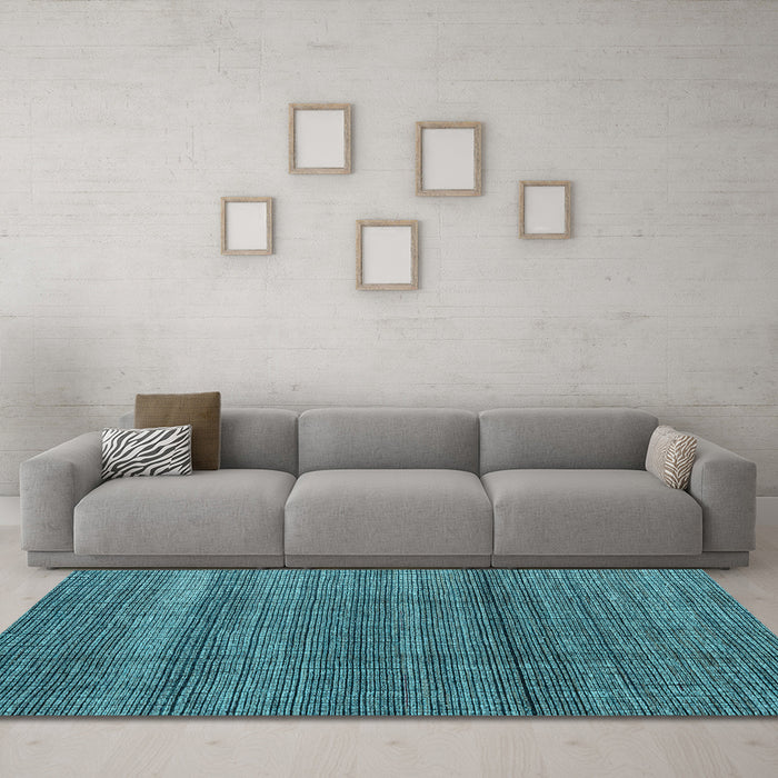 Machine Washable Abstract Light Blue Modern Rug in a Living Room, wshabs4610lblu