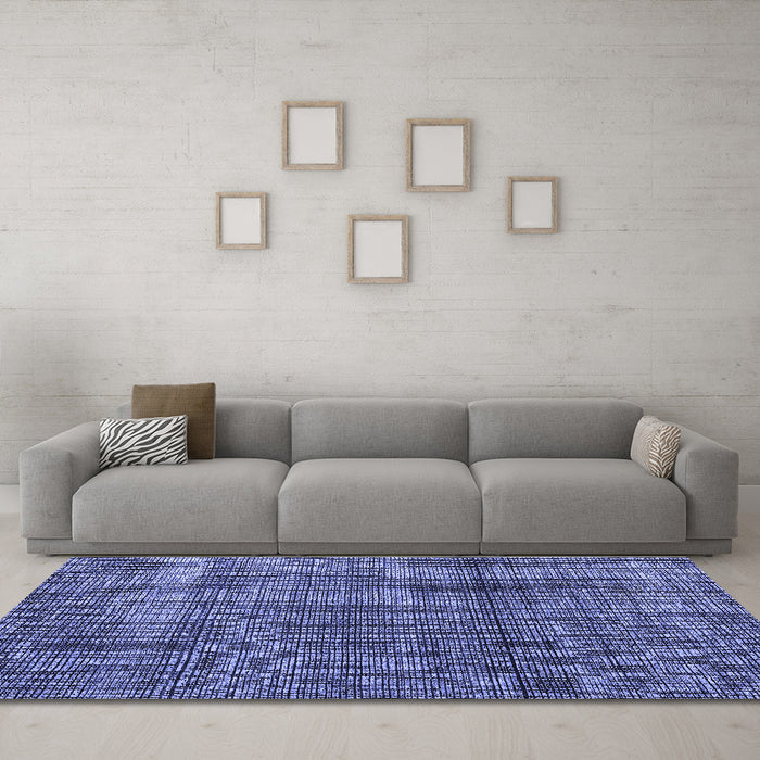 Machine Washable Abstract Blue Modern Rug in a Living Room, wshabs4610blu