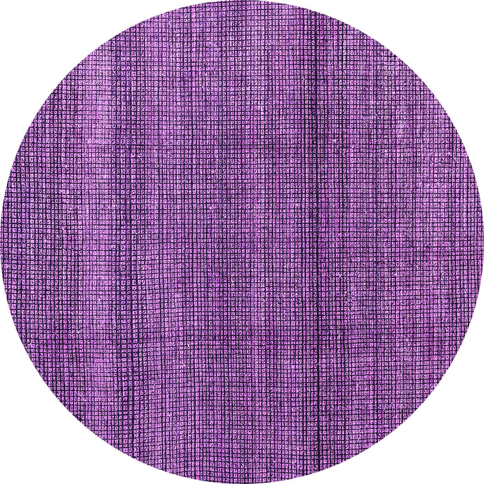 Round Machine Washable Abstract Purple Modern Area Rugs, wshabs4610pur