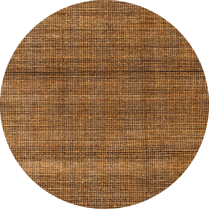 Round Abstract Orange Modern Rug, abs4610org