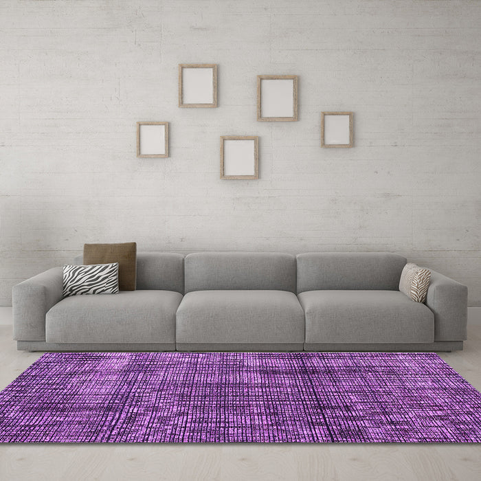Machine Washable Abstract Purple Modern Area Rugs in a Living Room, wshabs4610pur