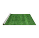 Sideview of Machine Washable Abstract Green Modern Area Rugs, wshabs4610grn