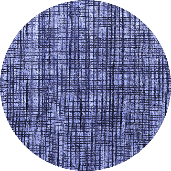 Round Machine Washable Abstract Blue Modern Rug, wshabs4610blu