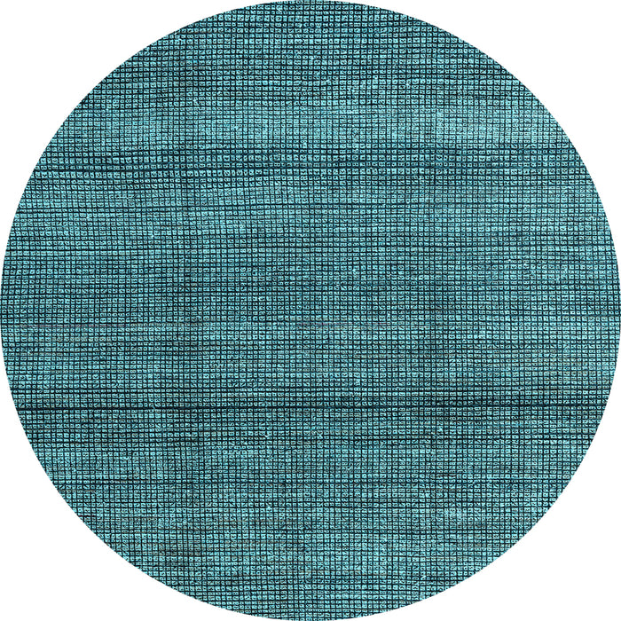 Round Machine Washable Abstract Light Blue Modern Rug, wshabs4610lblu